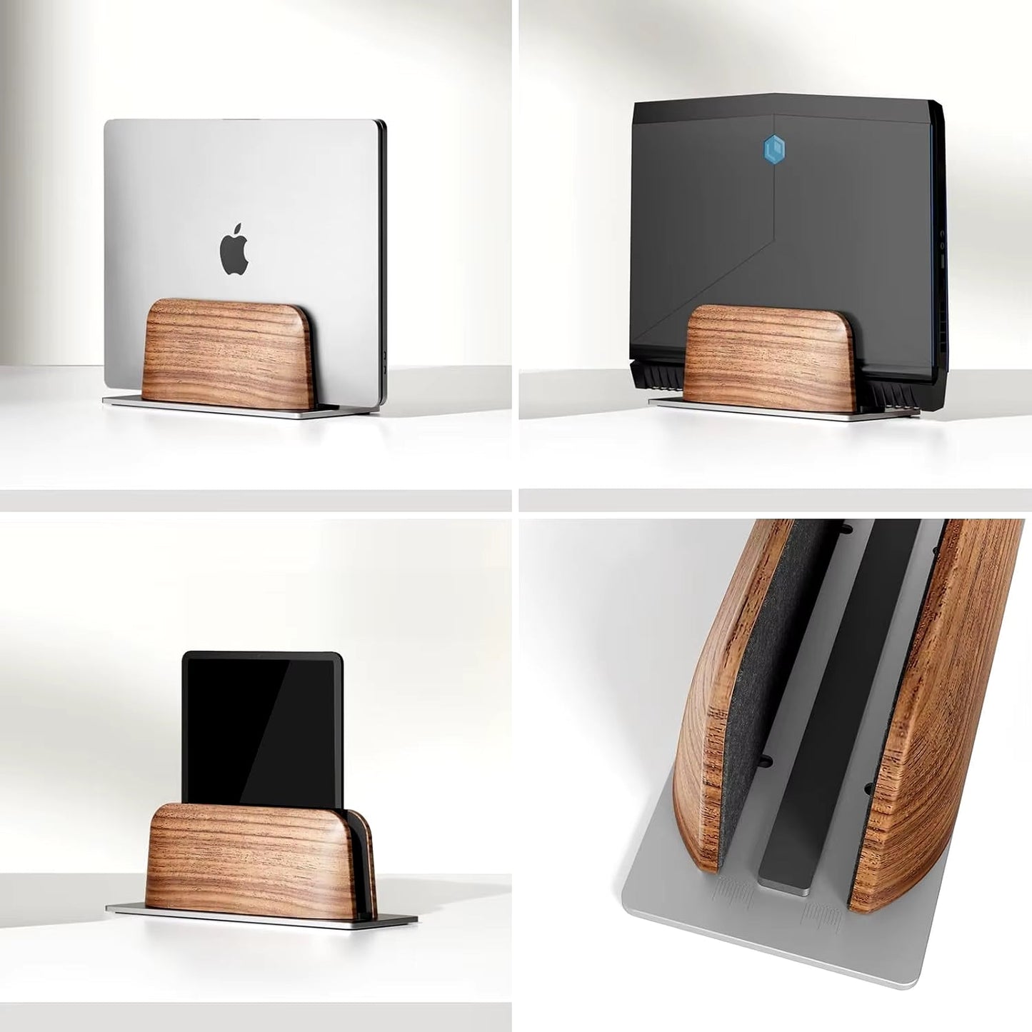 Walnut Vertical Laptop Holder