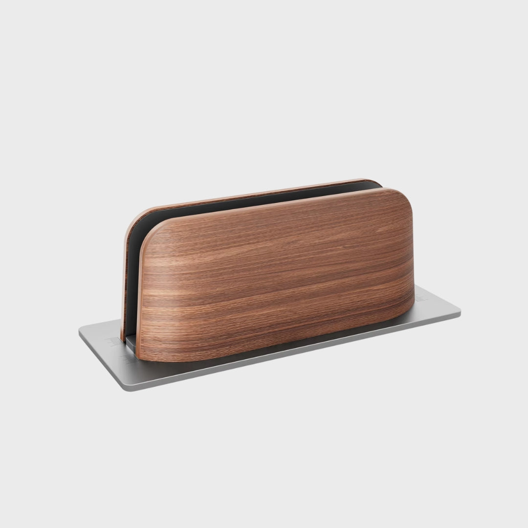 Walnut Vertical Laptop Holder