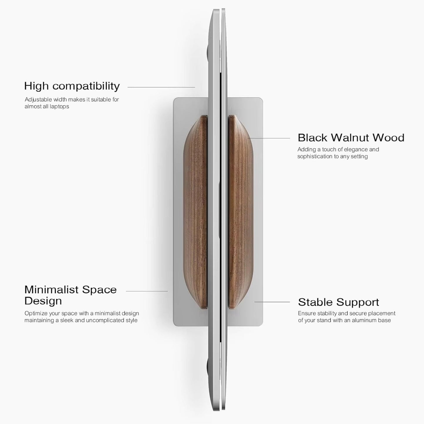 Walnut Vertical Laptop Holder