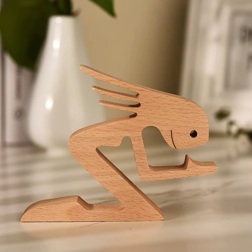Wooden Couple Figurine Table Ornament
