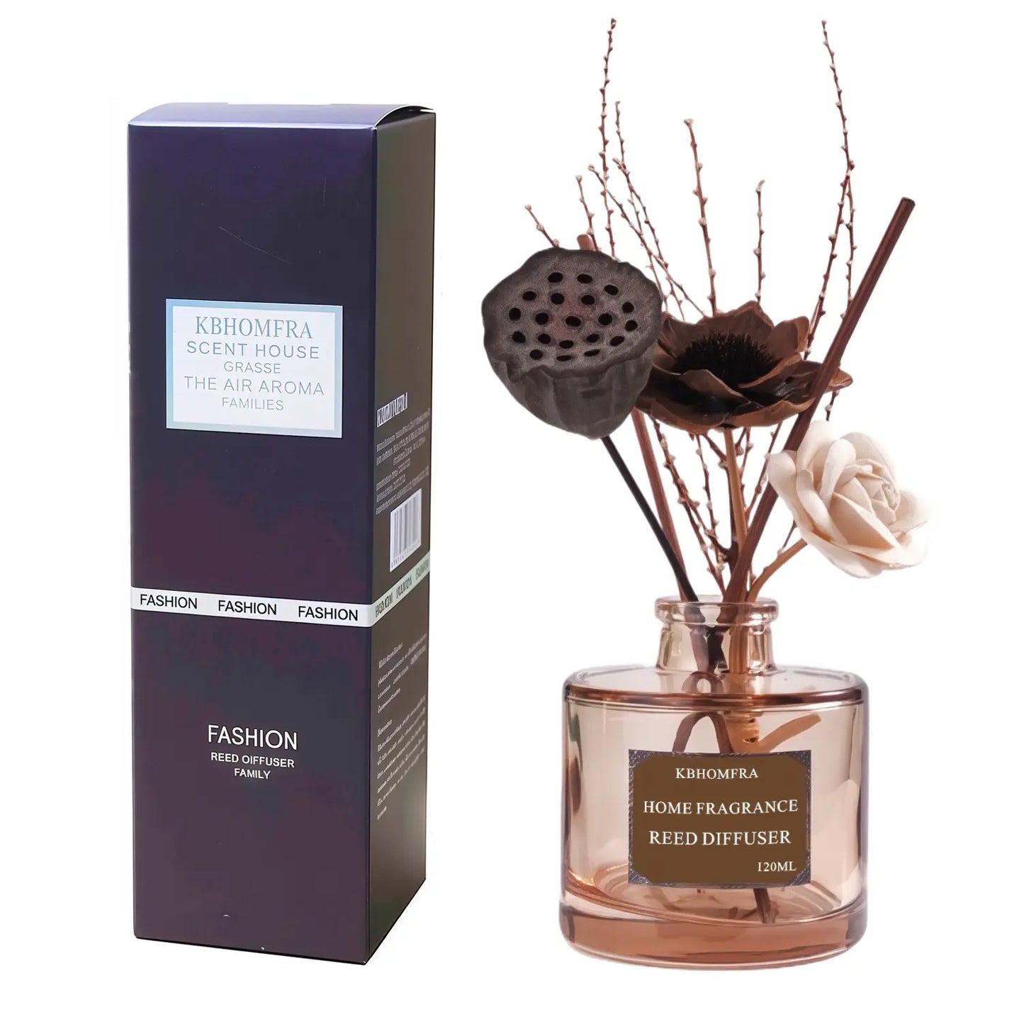 Essential Oil Fragrance Diffuser with Dried Flowers