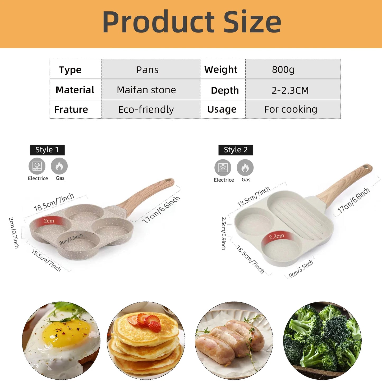 4-Hole Nonstick Omelet Pan