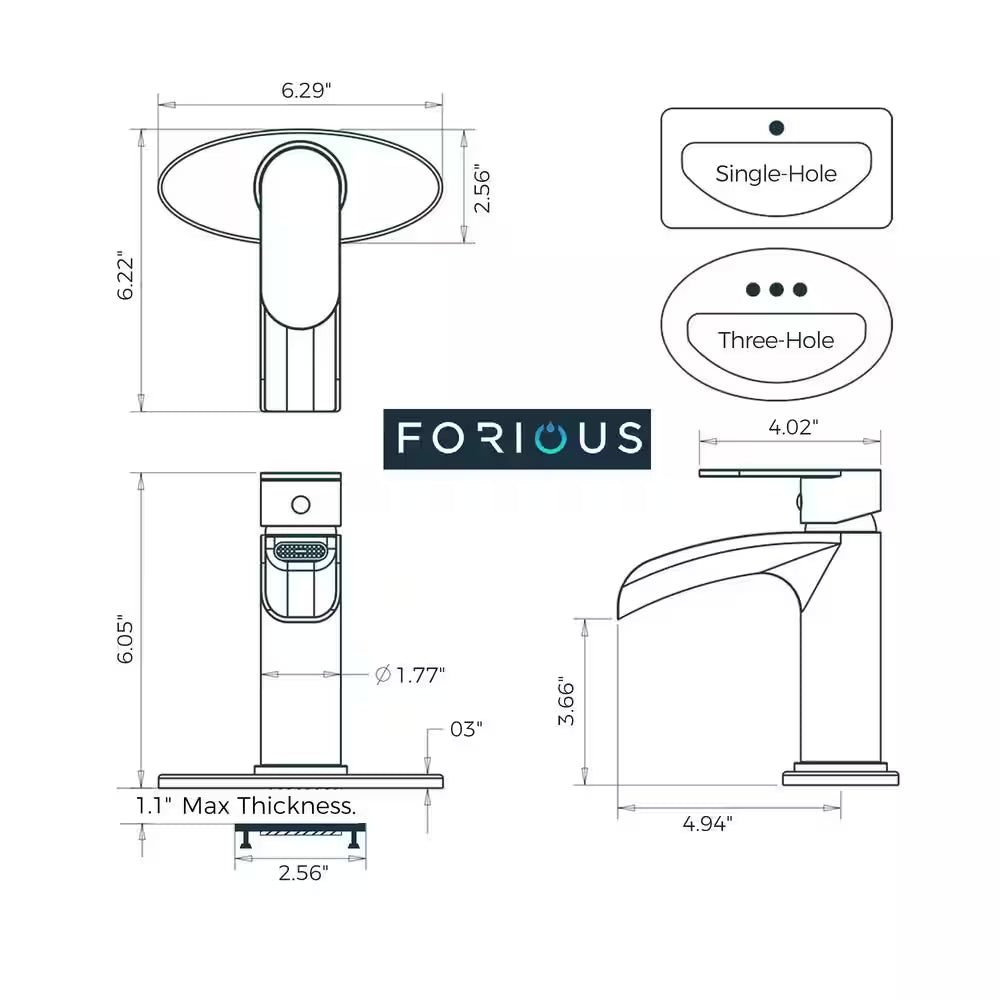Waterfall Single-Handle Bathroom Faucet
