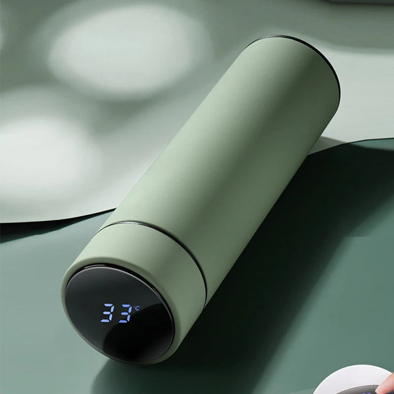 Smart Stainless Steel Water Bottle with Temperature Display