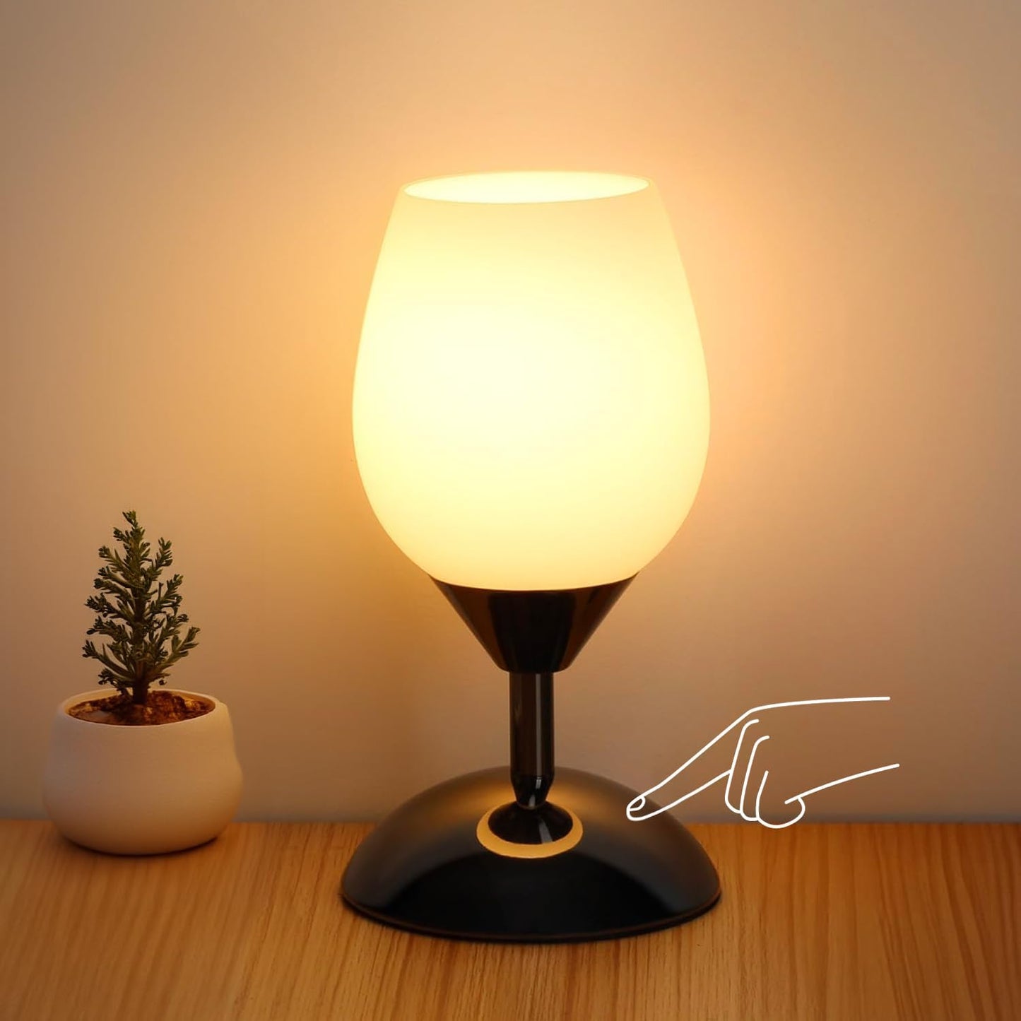 Touch Lamp for Bedroom Nightstand