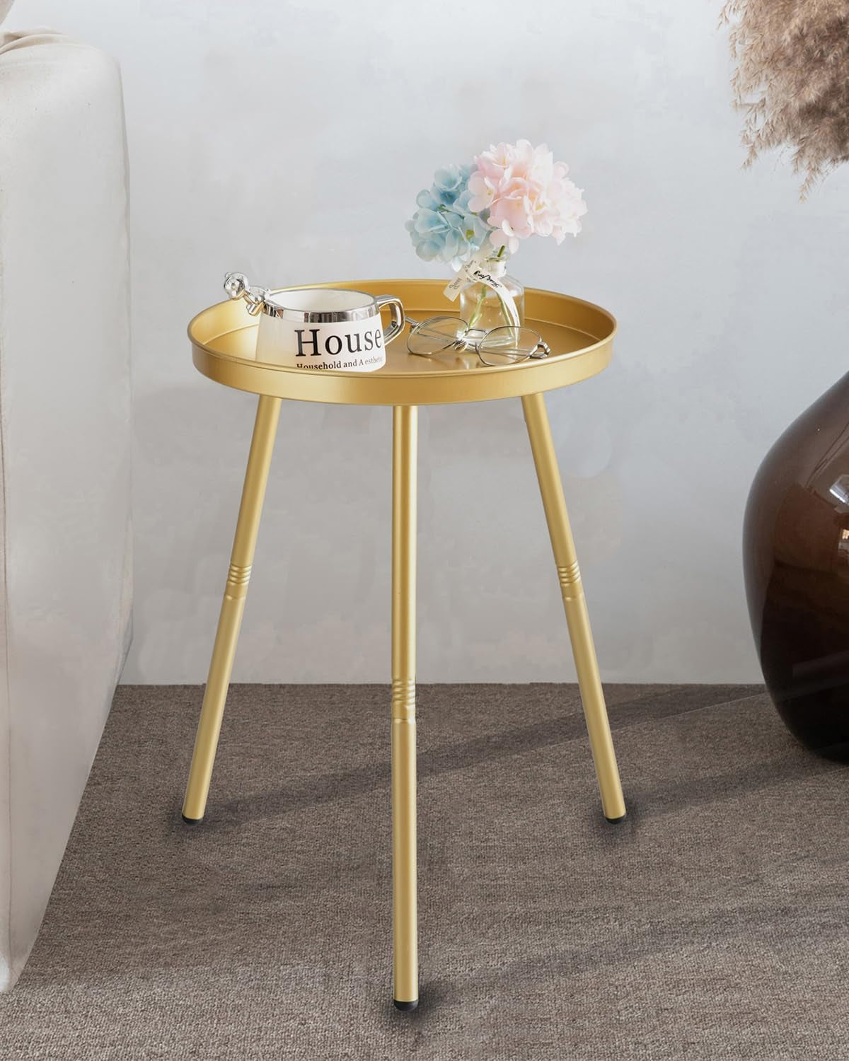 Small Matte Black Side Table