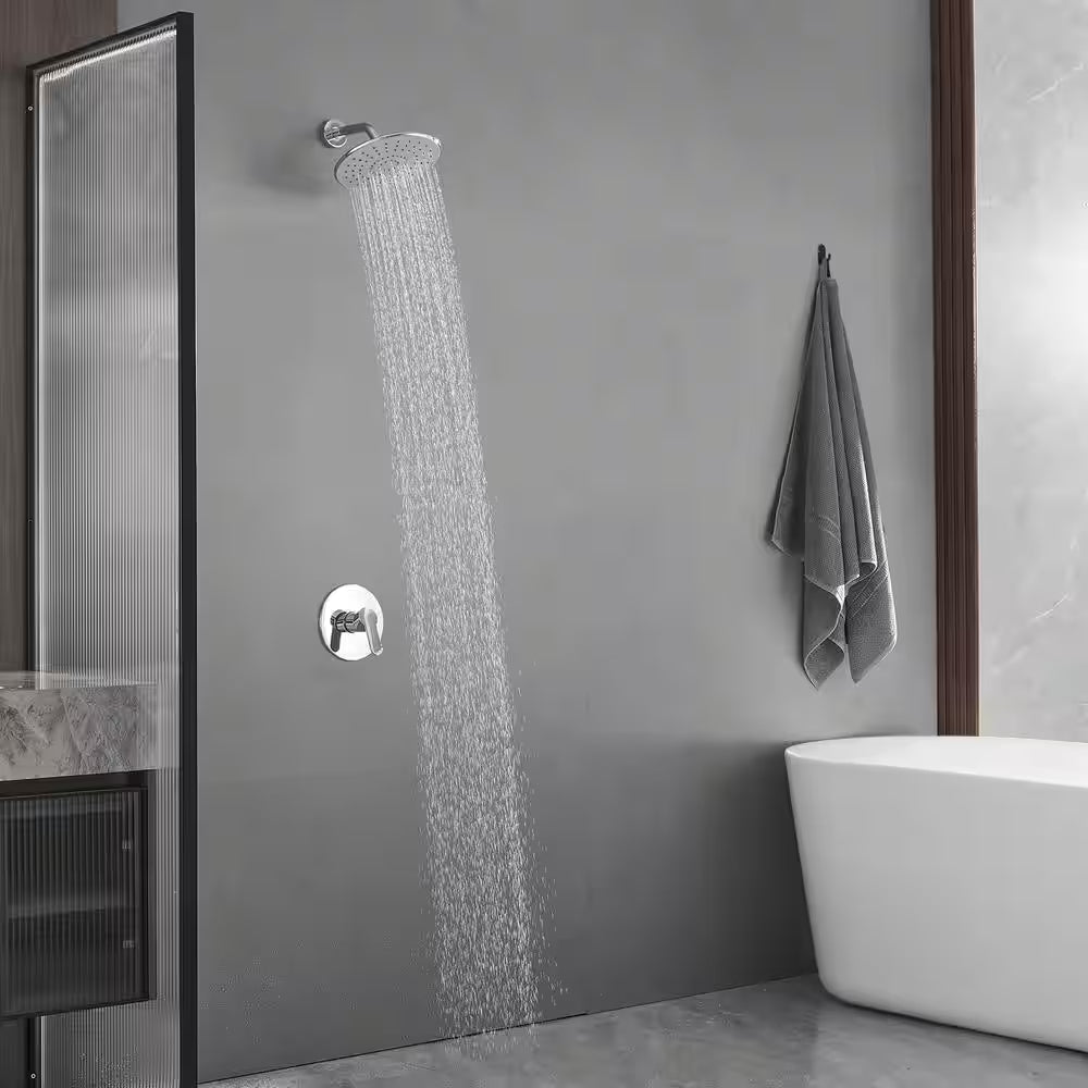 Single-Handle Square Shower Faucet Set