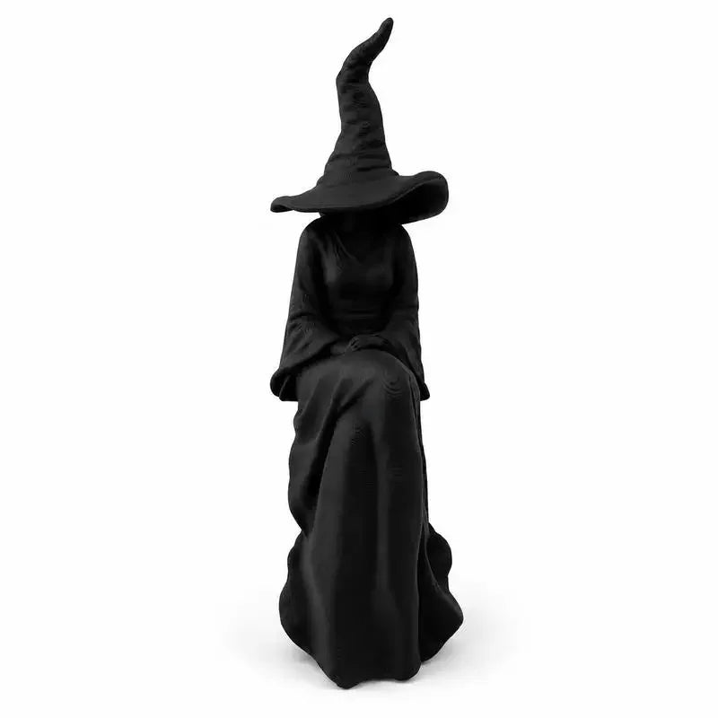Black Faceless Witch Halloween Wall Decoration
