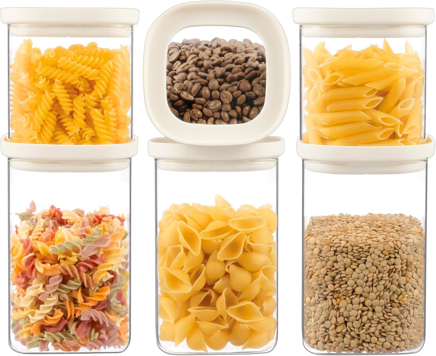 5-Piece Glass Food Storage Jar Set