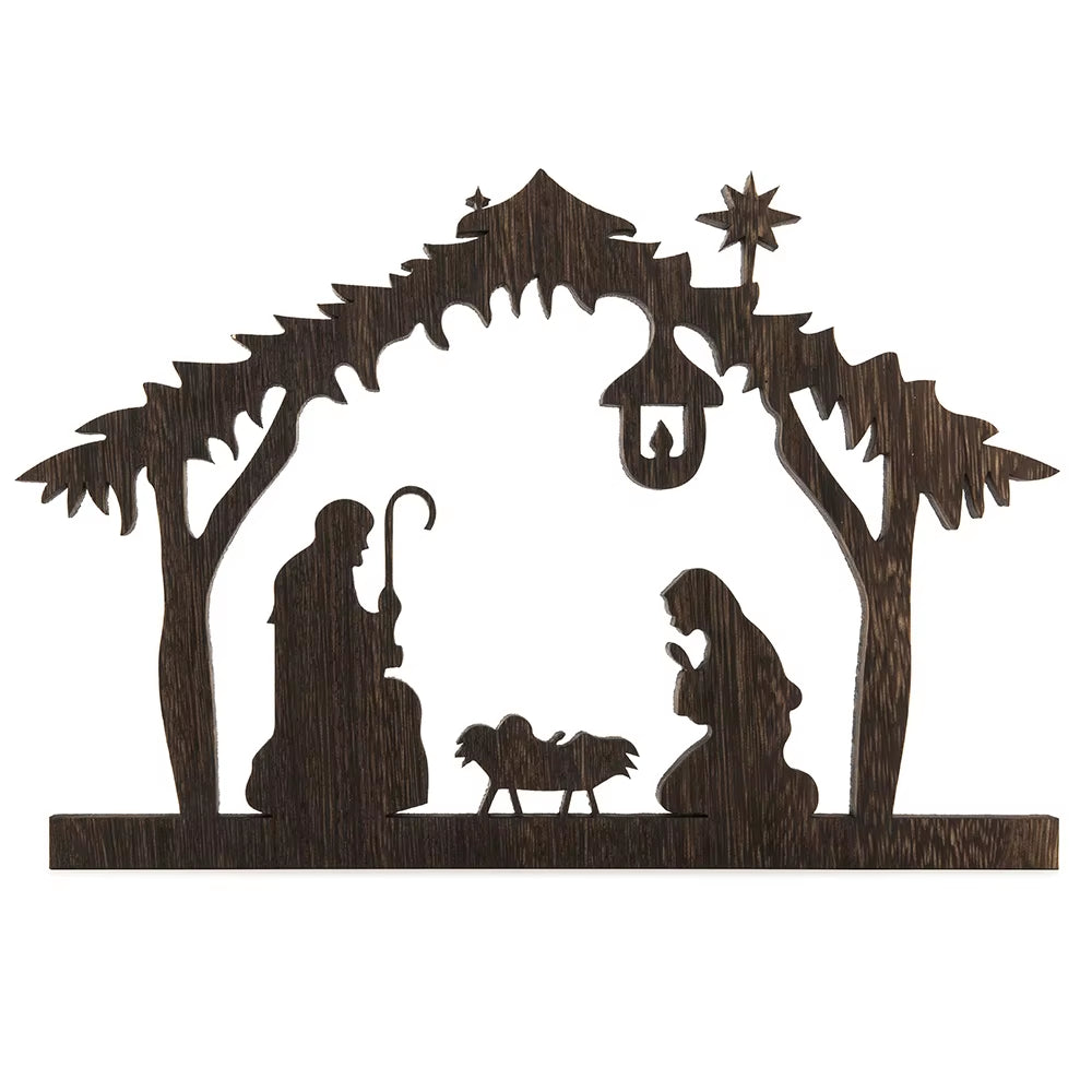 Wooden Couple Figurine Table Ornament