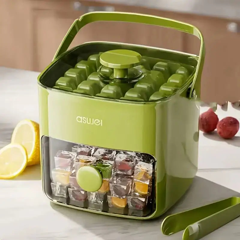 48-Grid Ice Cube Tray with Storage Compartment