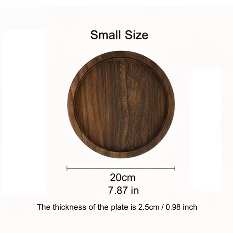 Round Wooden Serving Tray