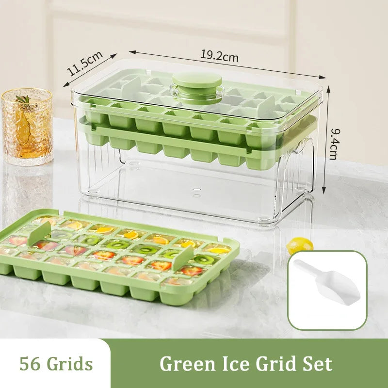 One-Press Ice Cube Storage Box