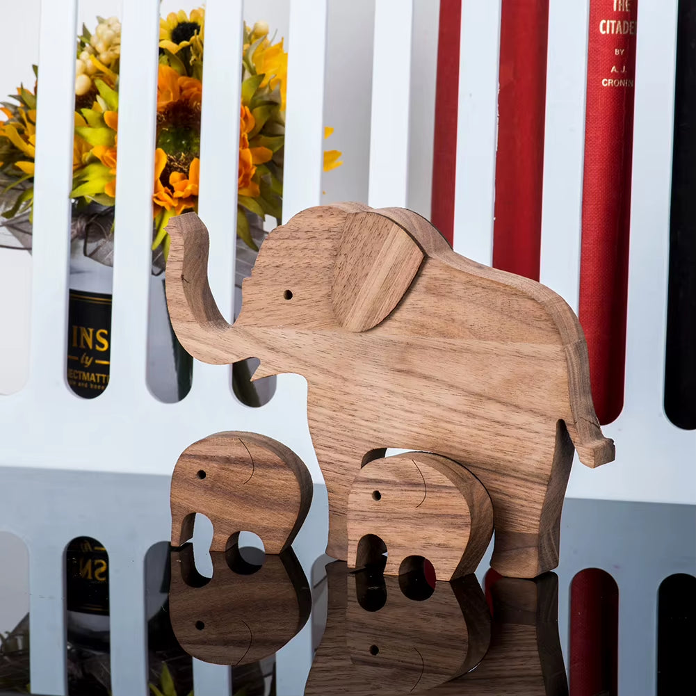 Wooden Couple Figurine Table Ornament