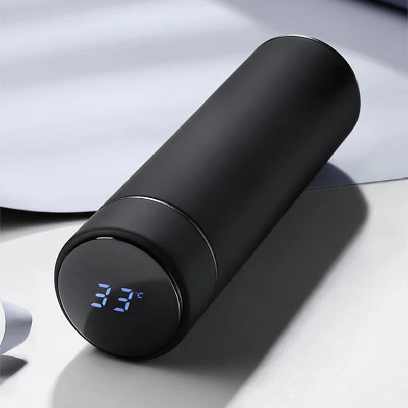 Smart Stainless Steel Water Bottle with Temperature Display