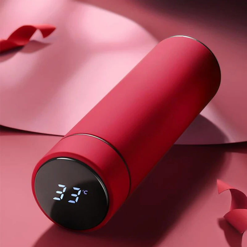 Smart Stainless Steel Water Bottle with Temperature Display