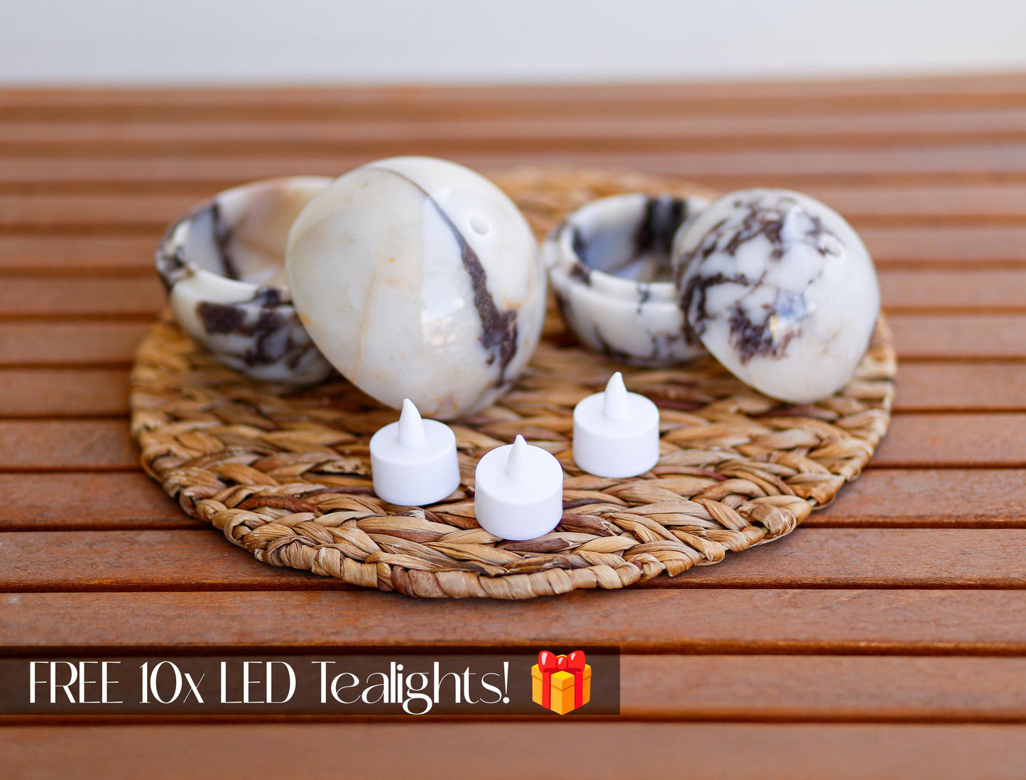 3-Piece Marble Table Lamp Set