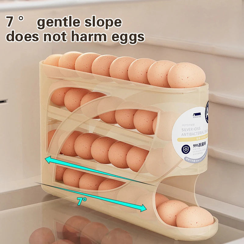 4-Tier Automatic Rolling Egg Rack