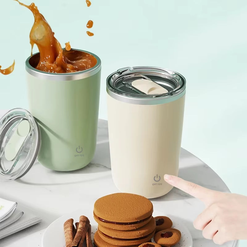 Self-Stirring Stainless Steel Mug
