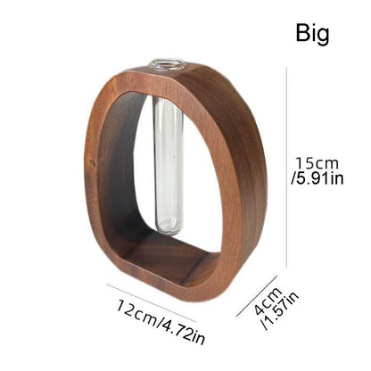 Walnut Frame Flower Bottle