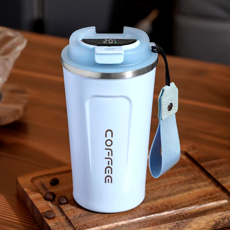 Stainless Steel Smart Thermos with Temperature Display
