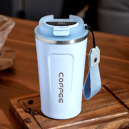 Stainless Steel Smart Thermos with Temperature Display