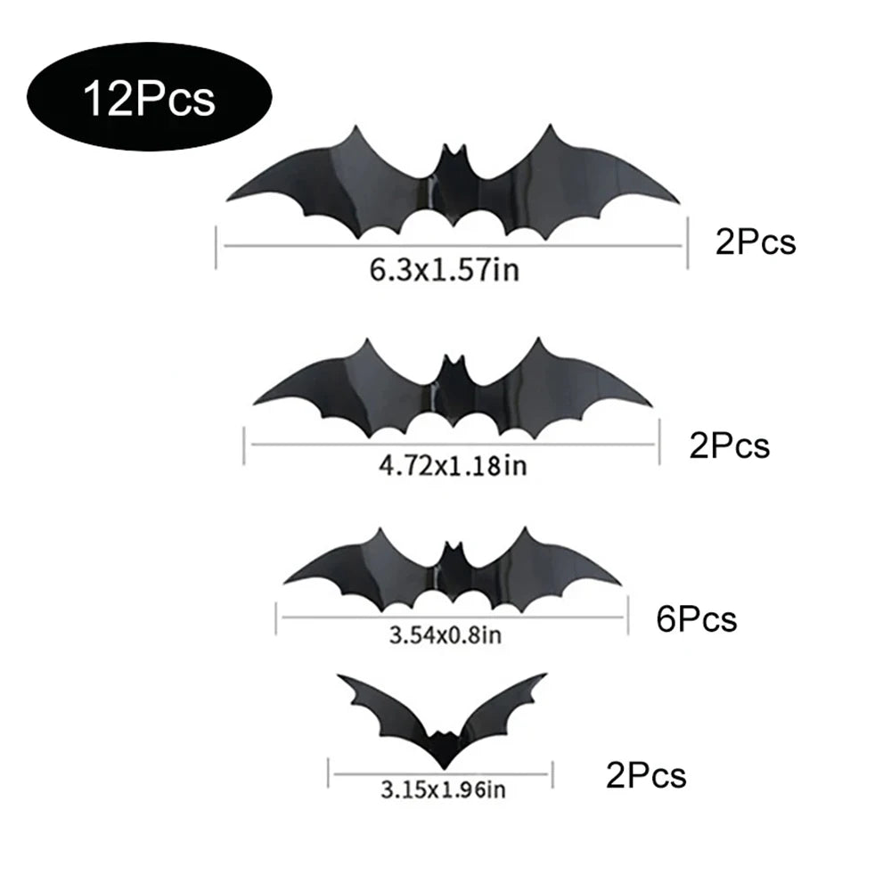 3D Halloween Bat Wall Decorations