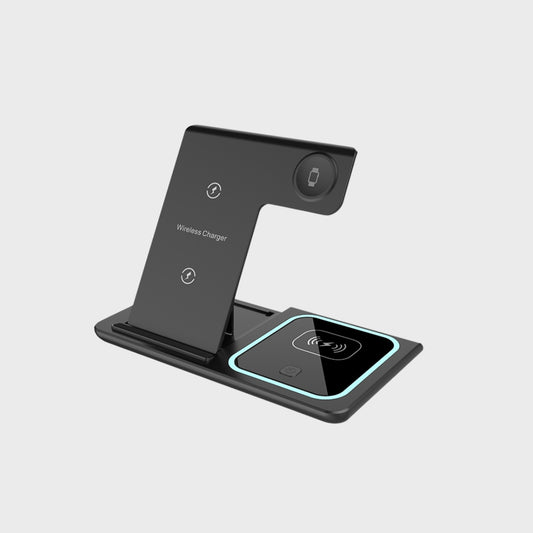 Three-In-One Foldable Wireless Charger with Ambient Light