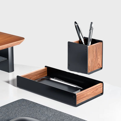 Walnut Wood Desktop Organizer