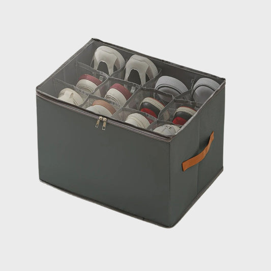 Foldable Shoe Storage Box with Lid – Dustproof Organizer