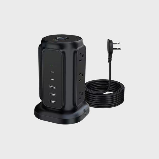 9-Outlet Power Strip Tower Surge Protector Extension Cord