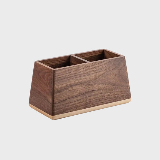 Black Walnut Desk Organizer - Double Space