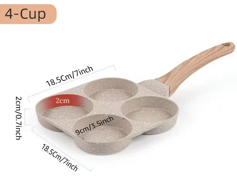 4-Hole Nonstick Omelet Pan