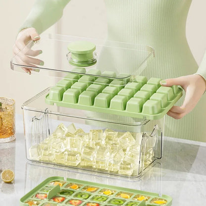 One-Press Ice Cube Storage Box