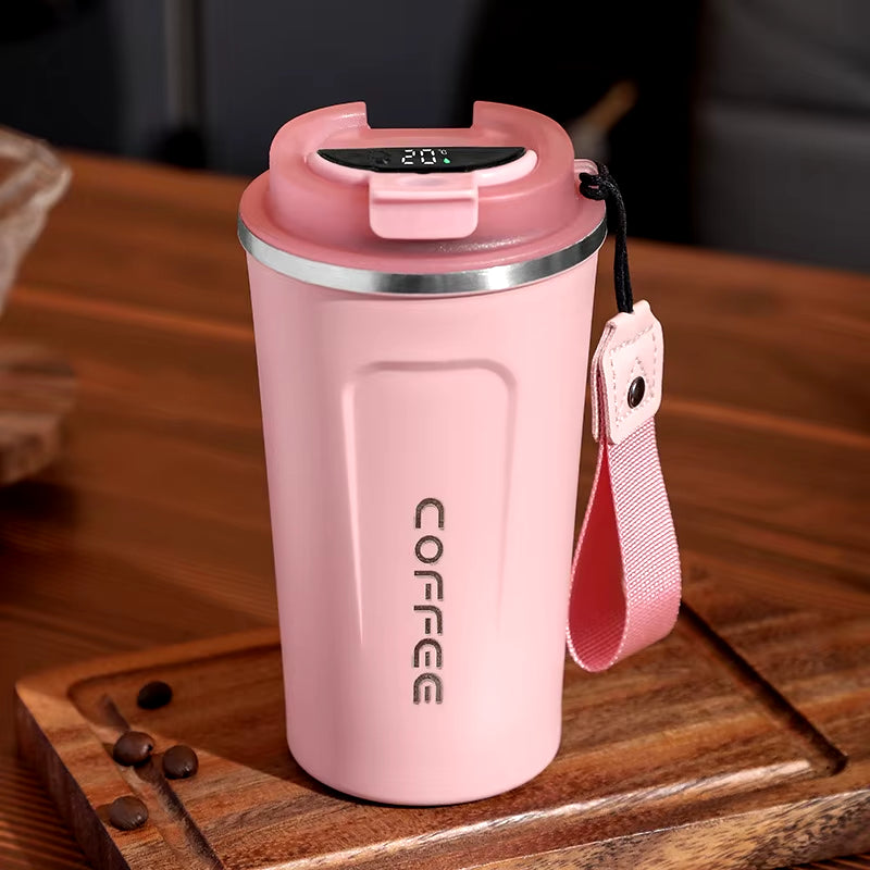 Stainless Steel Smart Thermos with Temperature Display