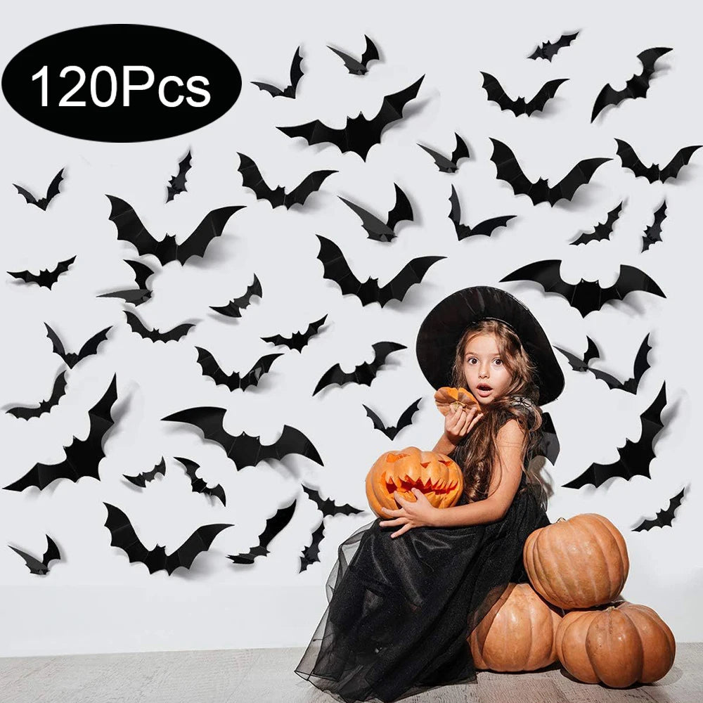 3D Halloween Bat Wall Decorations
