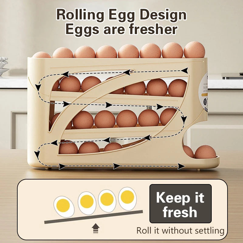 4-Tier Automatic Rolling Egg Rack