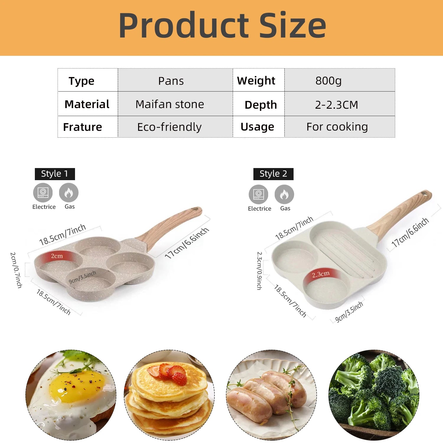 4-Hole Nonstick Omelet Pan