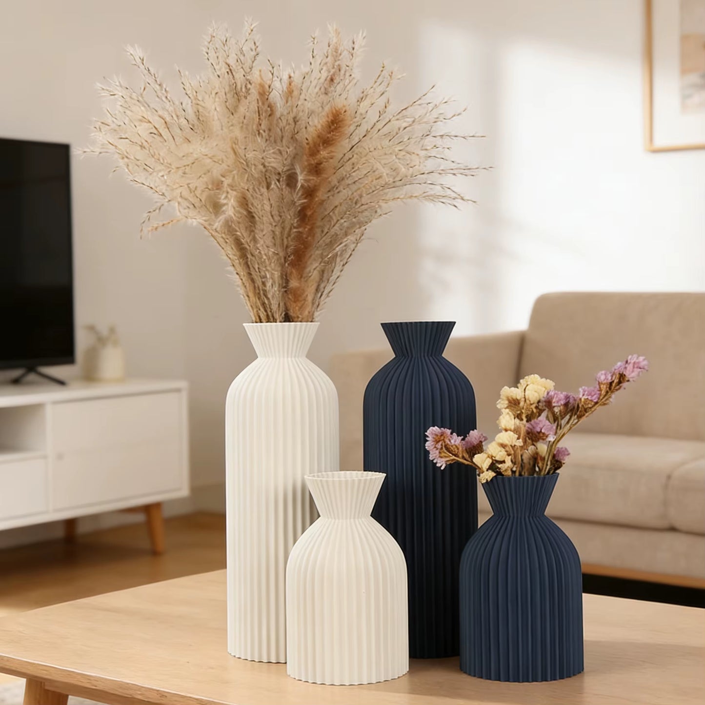 Striped Ceramic Vase