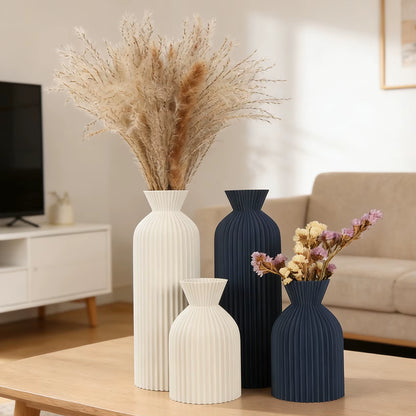 Striped Ceramic Vase