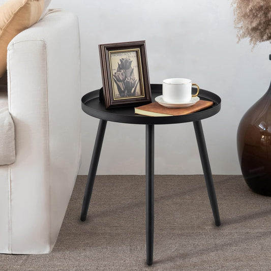 Small Matte Black Side Table