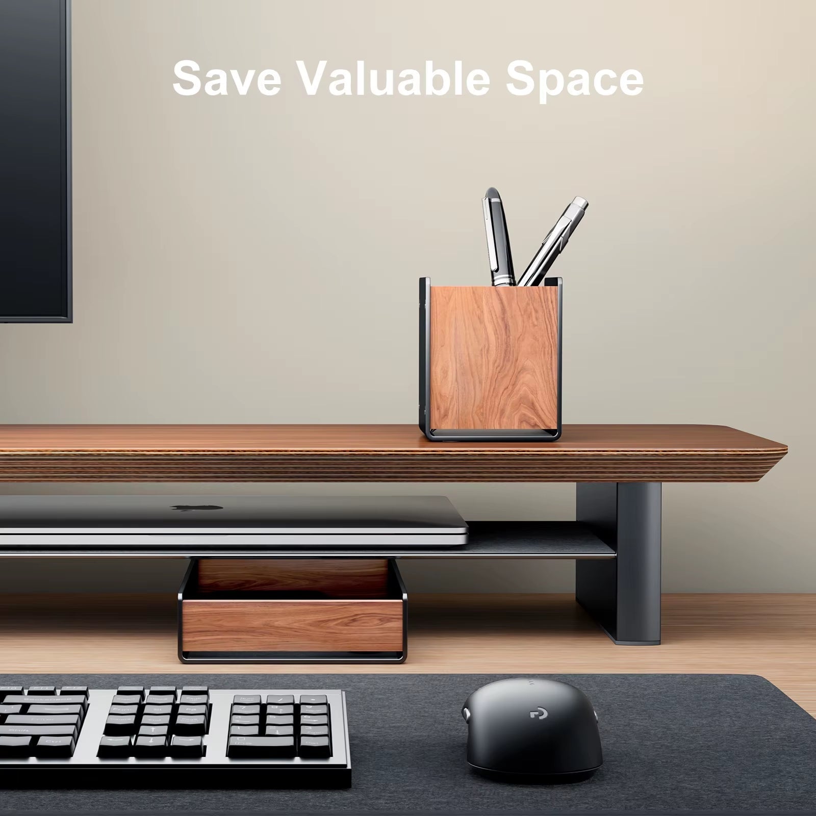 Walnut Wood Desktop Organizer