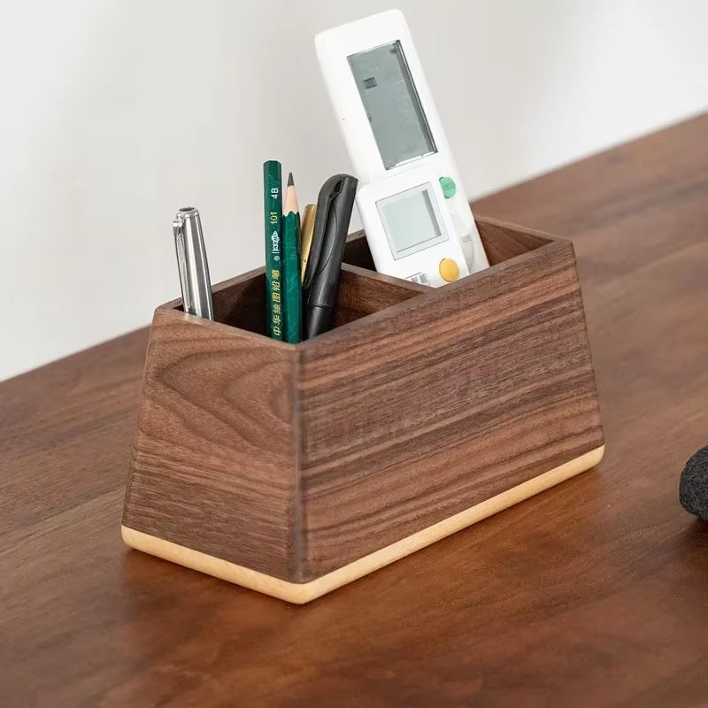 Black Walnut Desk Organizer - Double Space