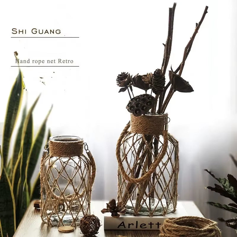 Bohemian Handwoven Glass Vase