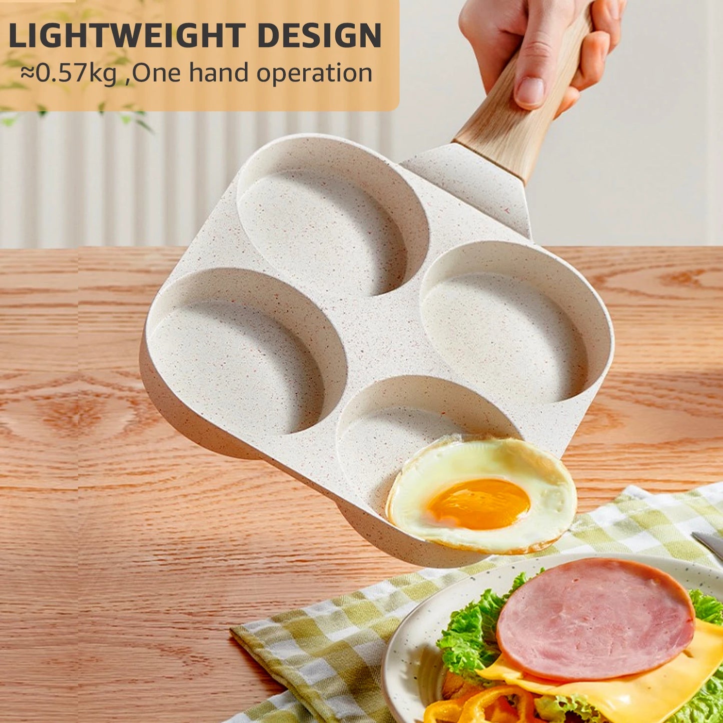4-Hole Nonstick Omelet Pan