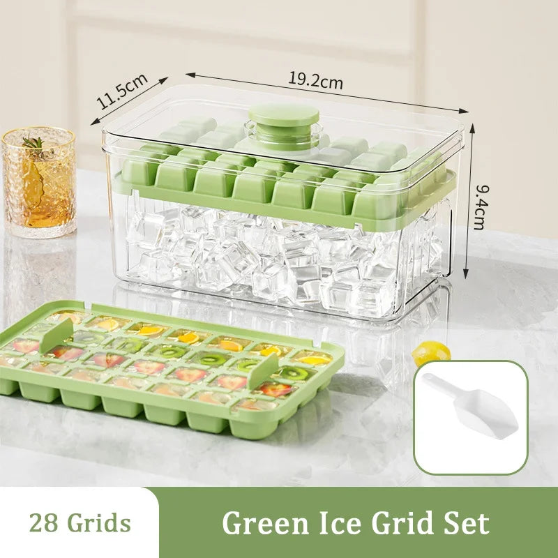 One-Press Ice Cube Storage Box