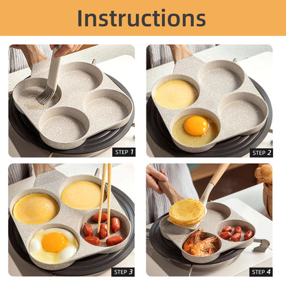 4-Hole Nonstick Omelet Pan