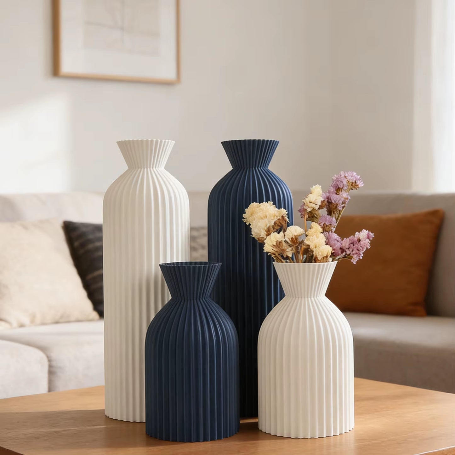 Striped Ceramic Vase