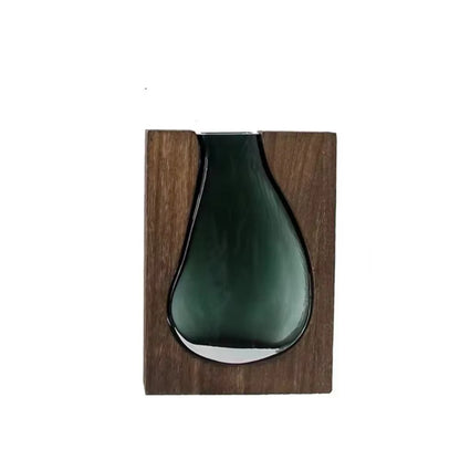 Modern Wooden Glass Vase