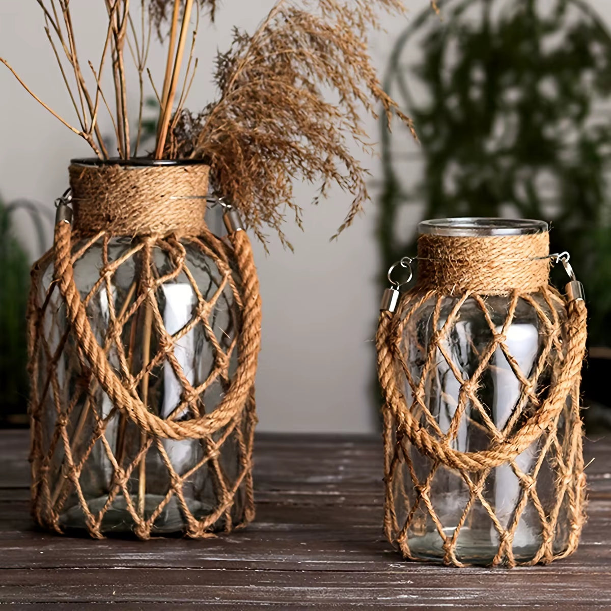 Bohemian Handwoven Glass Vase